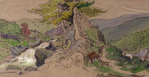 Felsiger Weg im Gebirge / Norwegische Gebirgslandschaft