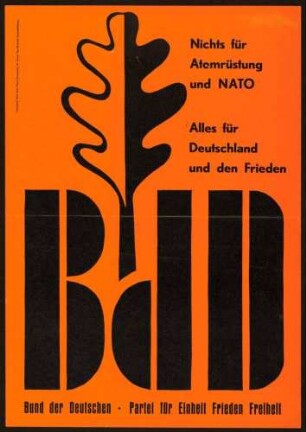 BdD, Bundestagswahl 1957