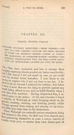 Chapter XII. Palace, Uganda–Continued