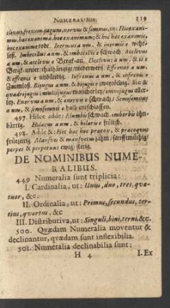 De Nominibus Numeralibus.