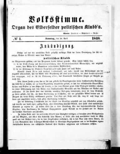 Titelseite einer Zeitung