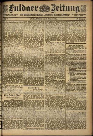 Ausgabe vom Mittwoch, den 14. Februar 1900.