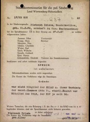 Pietzsch, Frieda