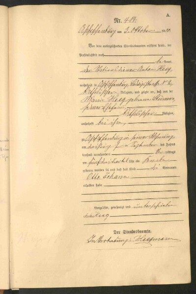 Standesamtsbuch der Stadt Aschaffenburg: Geburten 365/1900 - 184/1901