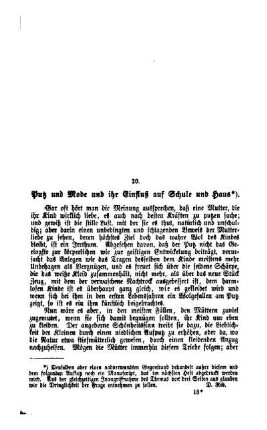 Putz und Mode und ihr Einfluß auf Schule und Haus