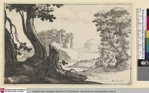 [Landschaft mit einem musizierenden Hirtenpaar]