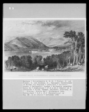 Wanderungen im Norden von England, Band 2 — Bildseite gegenüber Seite 44 — Storrs Hall, Windermere Lake, Westmorland