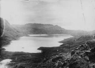 Der See Huascacocha, durch welchen der See Morococha nach Osten entwässert