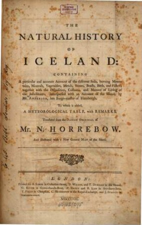 The natural history of Iceland
