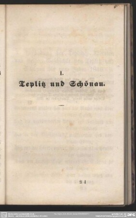 I. Teplitz und Schönau