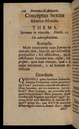 128-138, Conceptus Sextus Ascetico-Moralis.