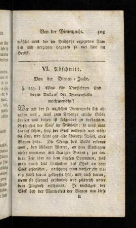 305-350, VI. Abschnitt. Von der Bienen-Zucht.