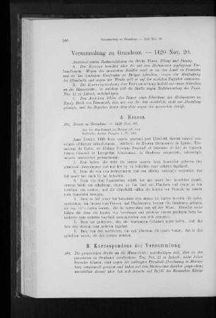 Versammlung zu Graudenz. - 1420 Nov. 20.
