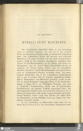 VIII. Abschnitt. Hydraulische Maschinen