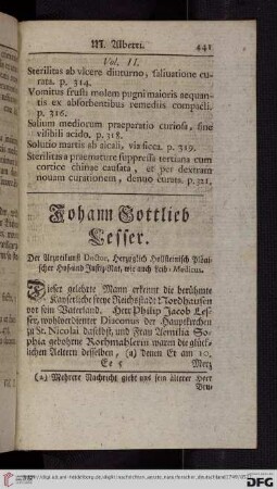 Johann Gottlieb Lesser