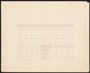 Dreigeschossiges städtisches Wohnhaus: Vorderansicht