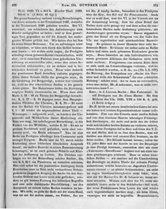 Harms, C.: Das Vaterunser. In 11 Predigten. Kiel: Univ.-Buchh. 1838