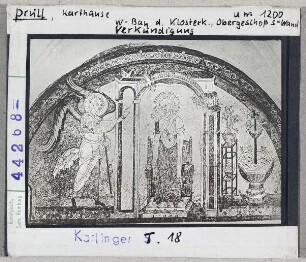 Prüll: Karthause, Westbau, Obergeschoss Südwand, Verkündigung