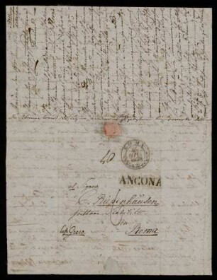 Brief von Unbekannt an Johannes Riepenhausen, Ancona, 19.6.1836