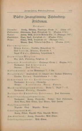 Bäcker-Zwangsinnung Schöneberg-Friedenau