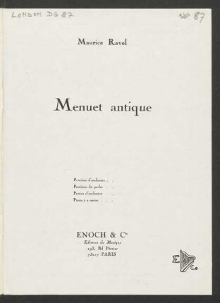 Menuet antique