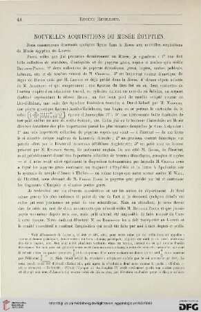 3: Nouvelles acquisitions du musée égyptien