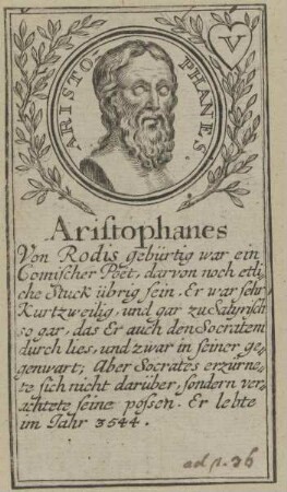 Bildnis des Aristophanes