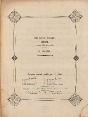 Un ange égaré : mélodie