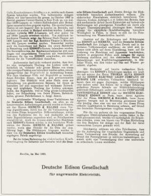 Prospekt Edison, 1883