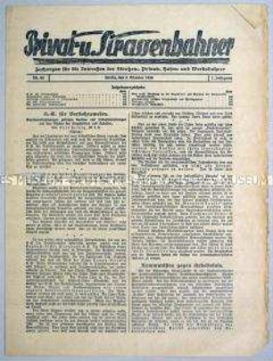 Mitteilungsblatt zu Verkehrsfragen