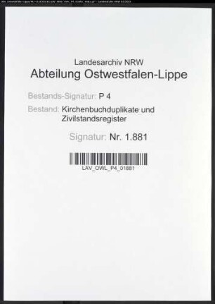 Kirchenbuchduplikat der katholischen Gemeinde Hellinghausen (GHT 1838). (Gemeinde: Hellinghausen, katholische Gemeinde)