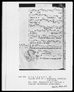 Graduale — Initialligatur SE(derunt), Folio 106verso