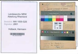 Entnazifizierung Hermann Holbeck , geb. 22.09.1896 (Einzelhaendler)