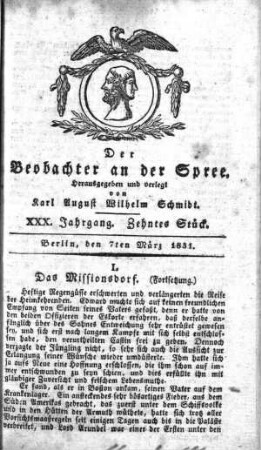 10. Stueck, 7. Maerz 1831