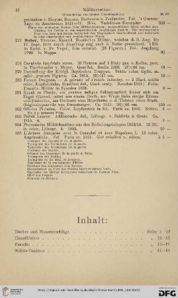 Inhalt (Nr. 277 - 285)