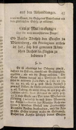 43-68, Einige Muthmaßungen