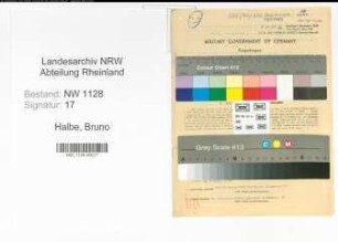 Entnazifizierung Bruno Halbe , geb. 05.11.1921 (Polizist)