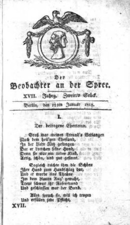2. Stueck, 12. Januar 1818