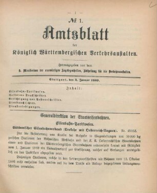 3. Januar-30. Dezember 1889 = No. 1-179