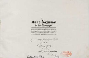 2.1917: Anno dazumal in der Champagne