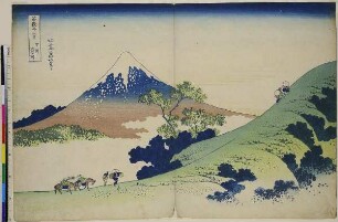 Der Inume-Pass in der Provinz Kōshū, Blatt 9 aus der Serie: 36 Ansichten des Fuji