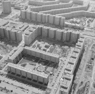 Neubaugebiet in Dresden-Prohlis : Blickrichtung Osten