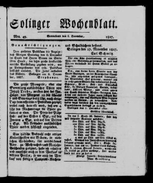 Solinger Wochenblatt