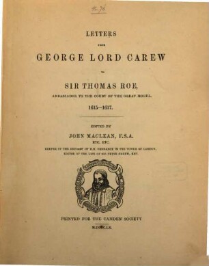 Letters from Lord Carew to Sir Thomas Roe : 1615-1617