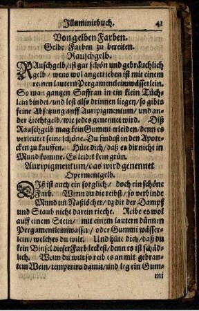 Gelb (Von gelben Farben. Gelbe Farben zu bereiten - Ogergelb)