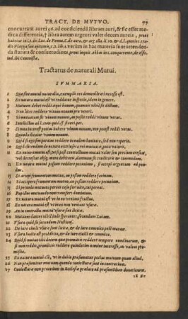 Tractatus de naturali Mutui.