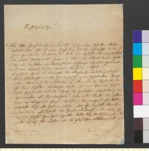 Brief von Brentano, Johanna Antonia Josepha an Goethe, Johann Wolfgang von