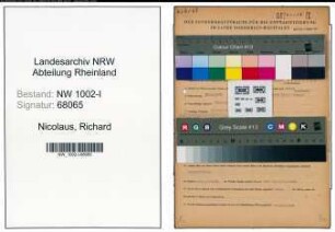 Entnazifizierung Richard Nicolaus , geb. 26.06.1880 (Maschinenbauer)