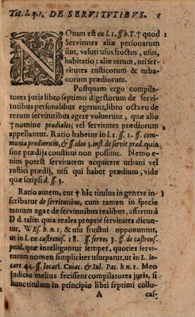 Caspari Manzii J.C. Cancellarij Neo-Palatini Tractatvs De Servitvtibvs Praediorum Vrbanorum & Rusticorum : Iuxta ordinem Lib. 8. Digestorum ; unà cum Appendice De Mvro Commvni Quibus obscura declarantur, dubia discutiuntur, controversa deciduntur