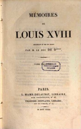 Mémoires de Louis XVIII. 3